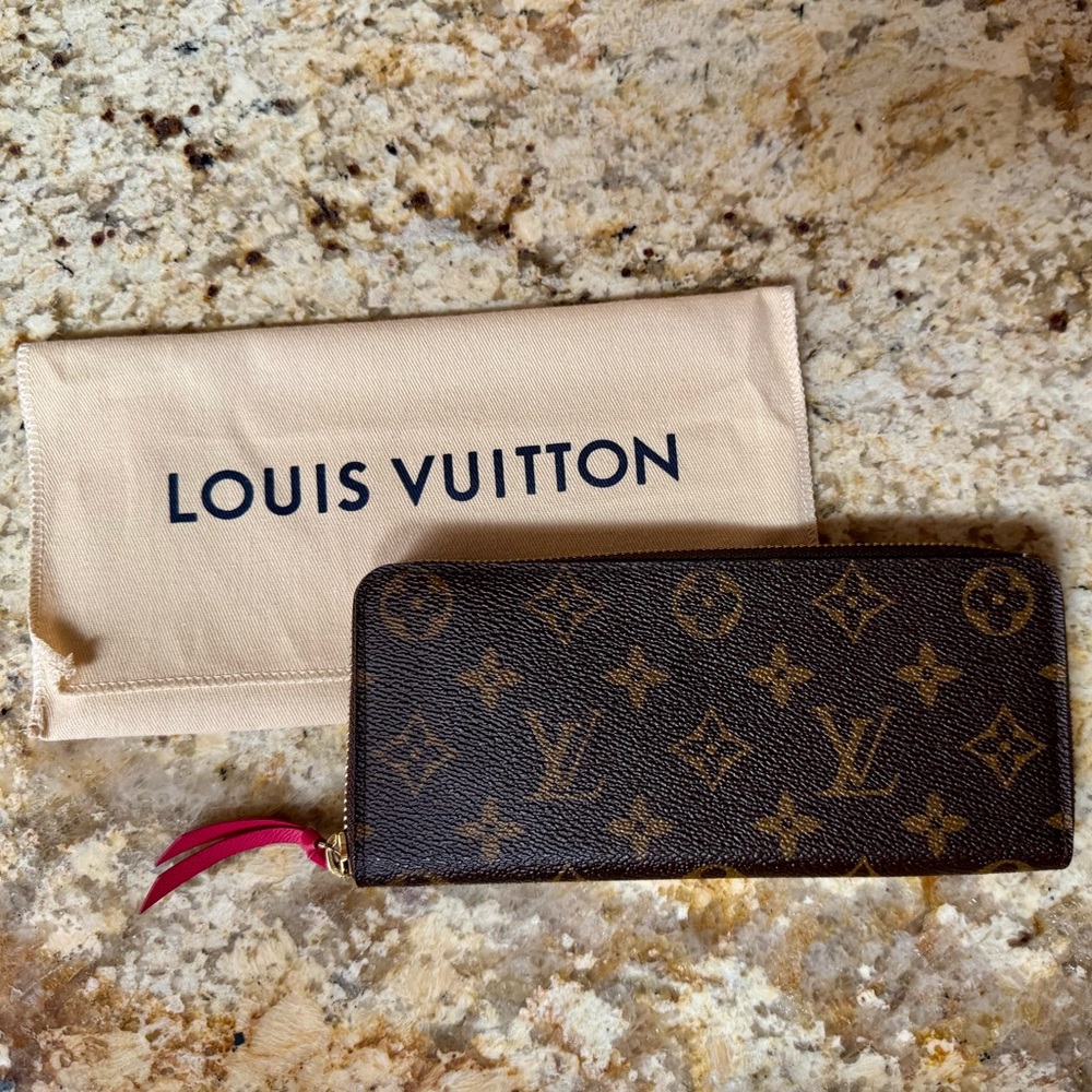 ๐ EUC Louis Vuitton Monogram Clemence Wallet Freesia Pink - Picture 2 of 10